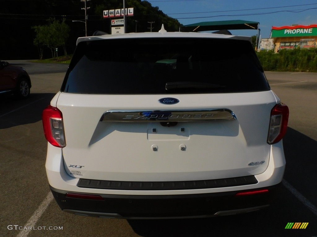 2021 Explorer XLT 4WD - Star White Metallic Tri-Coat / Sandstone photo #3