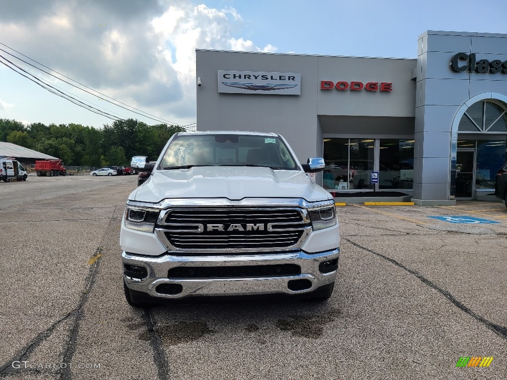 2021 1500 Laramie Crew Cab 4x4 - Ivory White Tri-Coat Pearl / Black photo #1