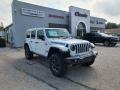 2021 Bright White Jeep Wrangler Unlimited Rubicon 4xe Hybrid  photo #1