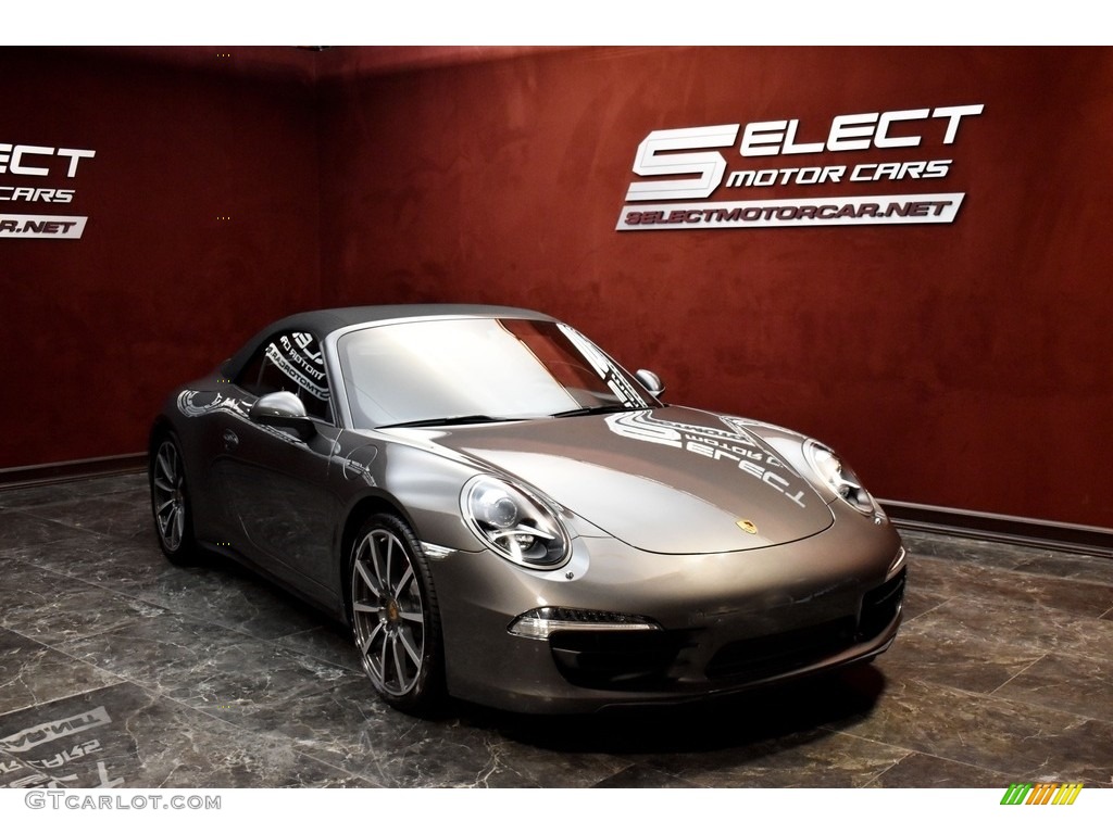 2013 911 Carrera 4S Cabriolet - Agate Grey Metallic / Black photo #3