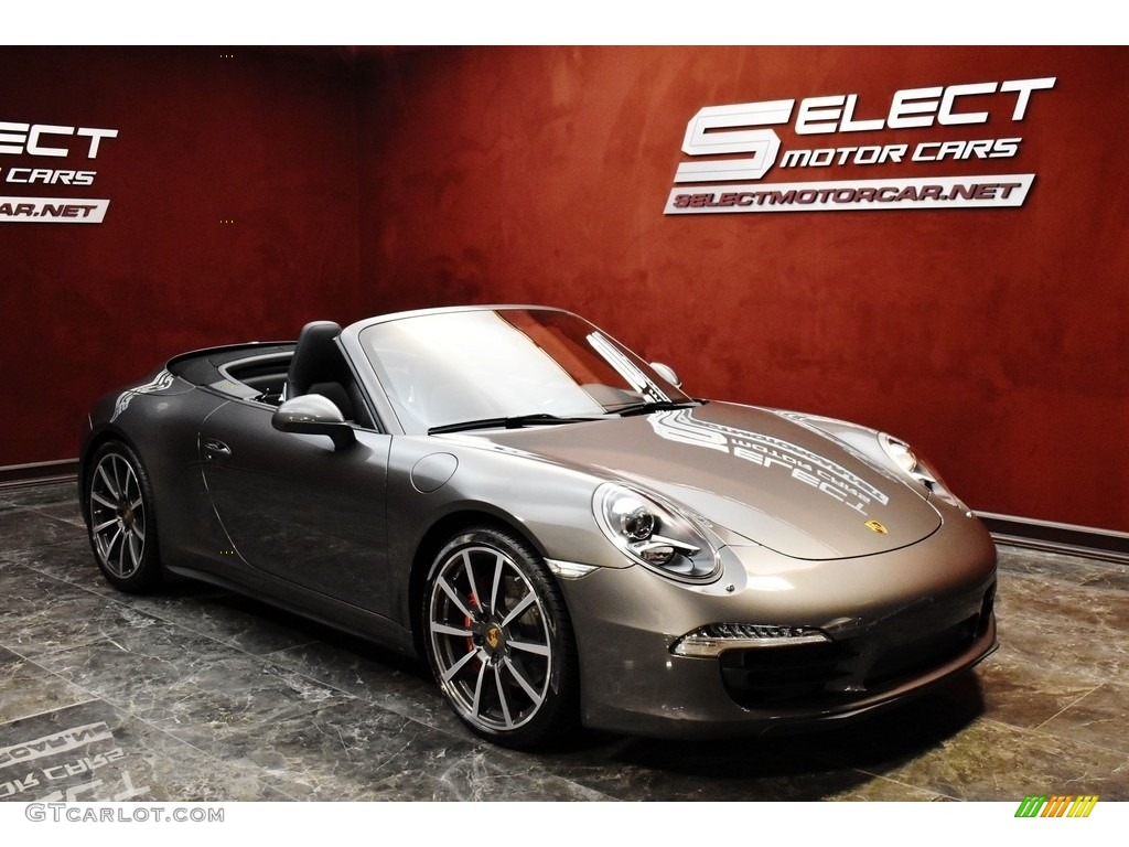 2013 911 Carrera 4S Cabriolet - Agate Grey Metallic / Black photo #6
