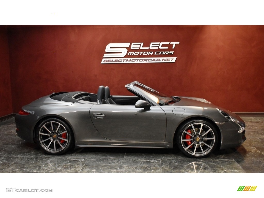 2013 911 Carrera 4S Cabriolet - Agate Grey Metallic / Black photo #7