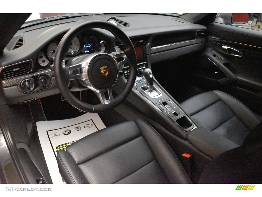 Black Interior 2013 Porsche 911 Carrera 4S Cabriolet Photo #142776522