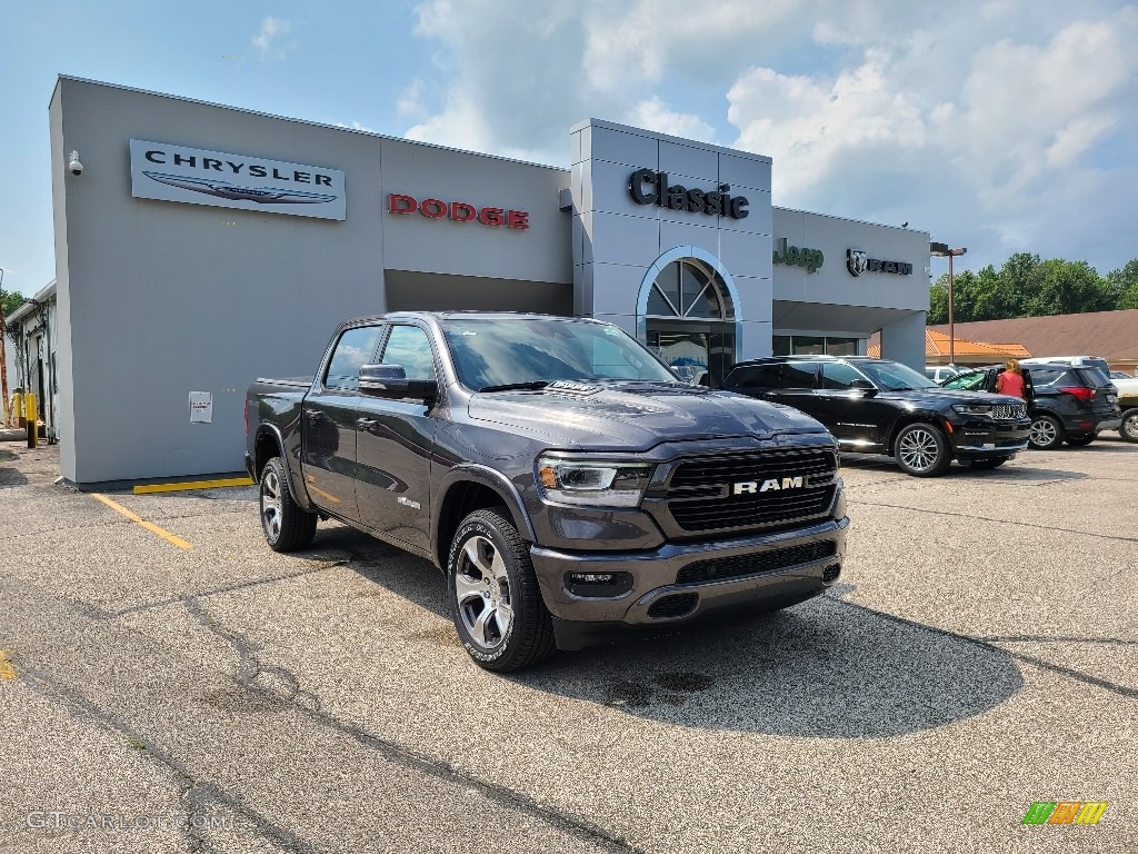 2021 1500 Laramie Crew Cab 4x4 - Granite Crystal Metallic / Black photo #1