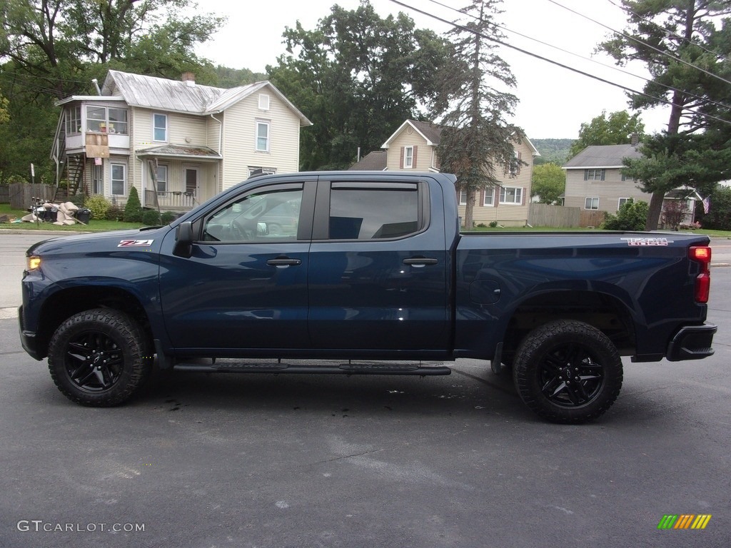 2019 Silverado 1500 Custom Z71 Trail Boss Crew Cab 4WD - Northsky Blue Metallic / Jet Black photo #6