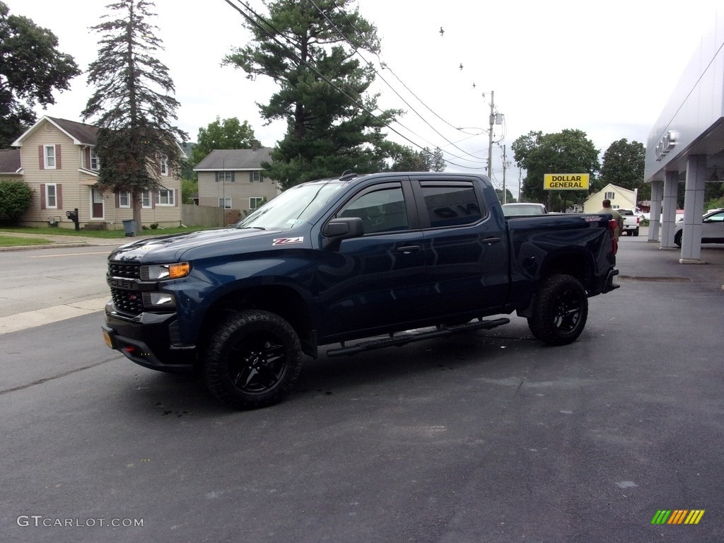 2019 Silverado 1500 Custom Z71 Trail Boss Crew Cab 4WD - Northsky Blue Metallic / Jet Black photo #7