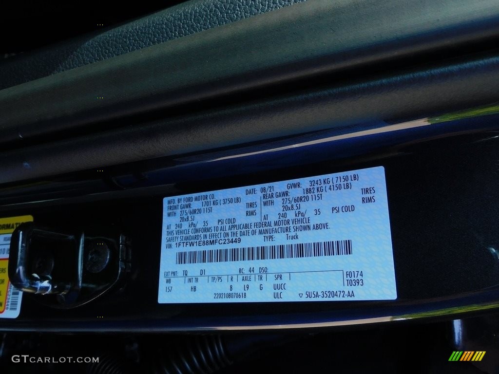 2021 F150 Lariat SuperCrew 4x4 - Smoked Quartz / Black photo #20