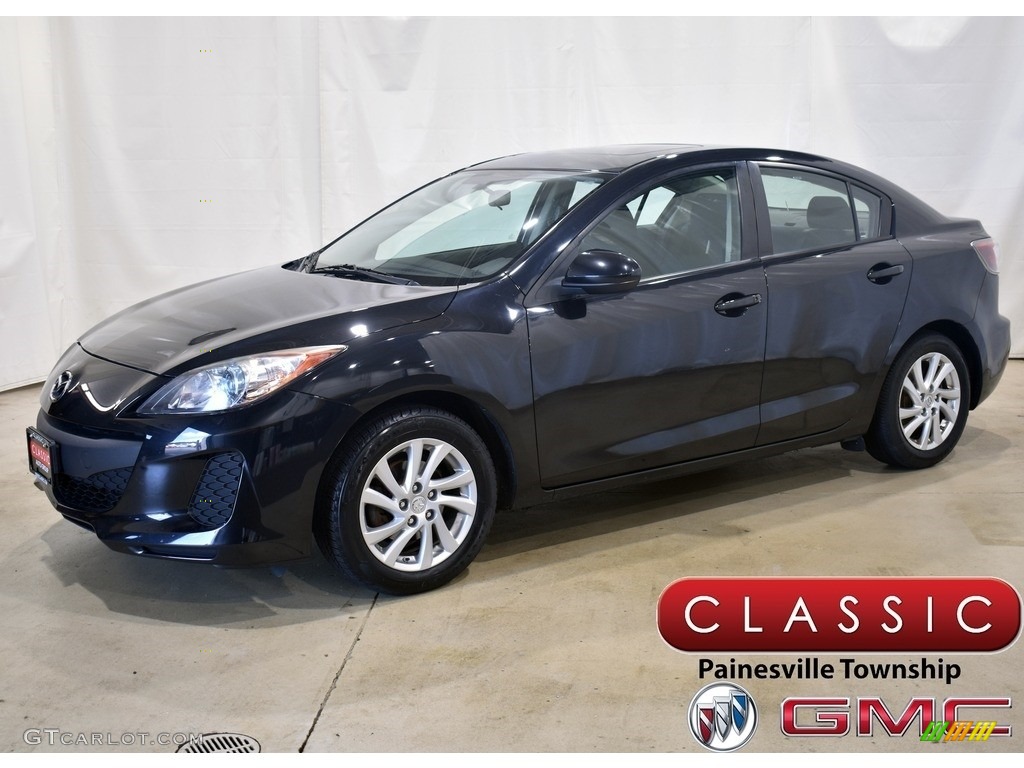 2012 MAZDA3 i Touring 4 Door - Black Mica / Black photo #1
