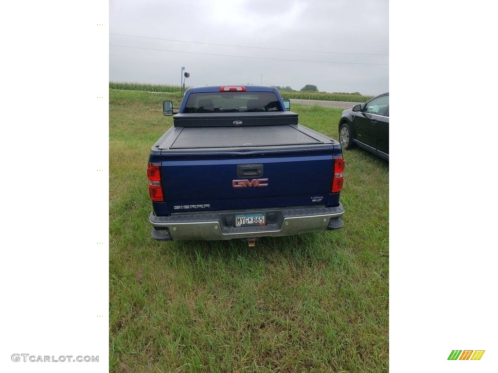 2014 Sierra 1500 SLT Crew Cab 4x4 - Cobalt Blue Metallic / Cocoa/Dune photo #6