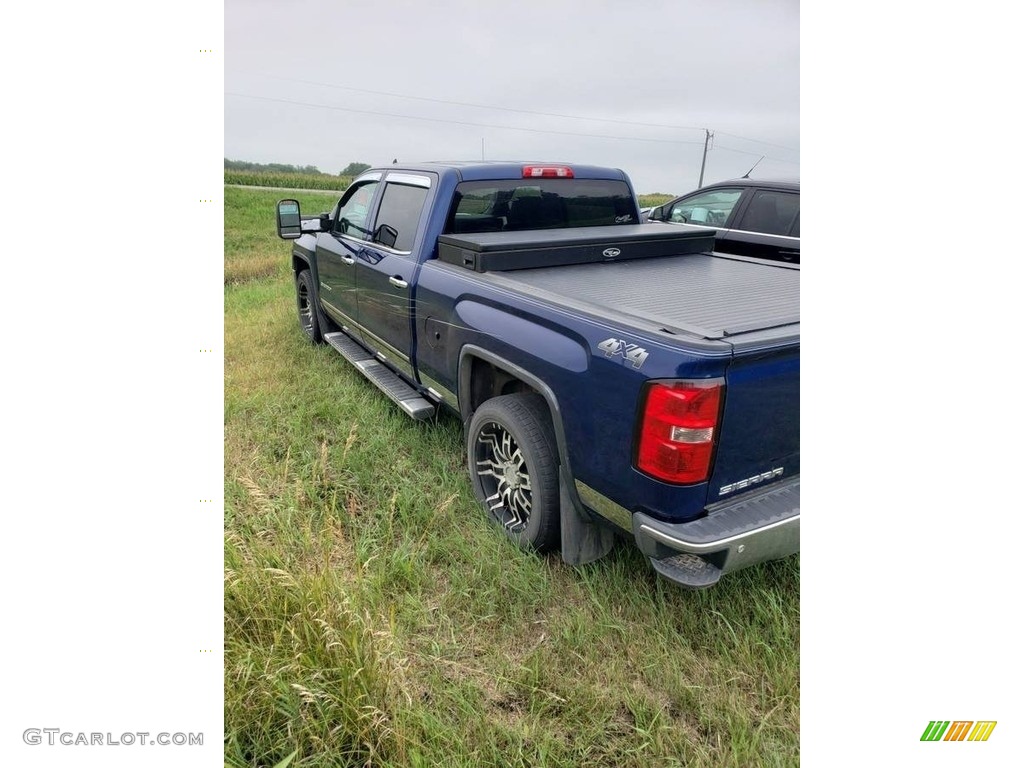 2014 Sierra 1500 SLT Crew Cab 4x4 - Cobalt Blue Metallic / Cocoa/Dune photo #8