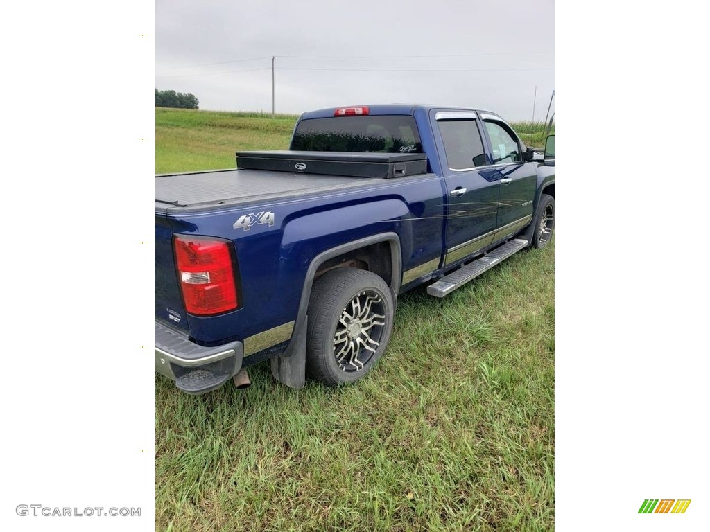 2014 Sierra 1500 SLT Crew Cab 4x4 - Cobalt Blue Metallic / Cocoa/Dune photo #10