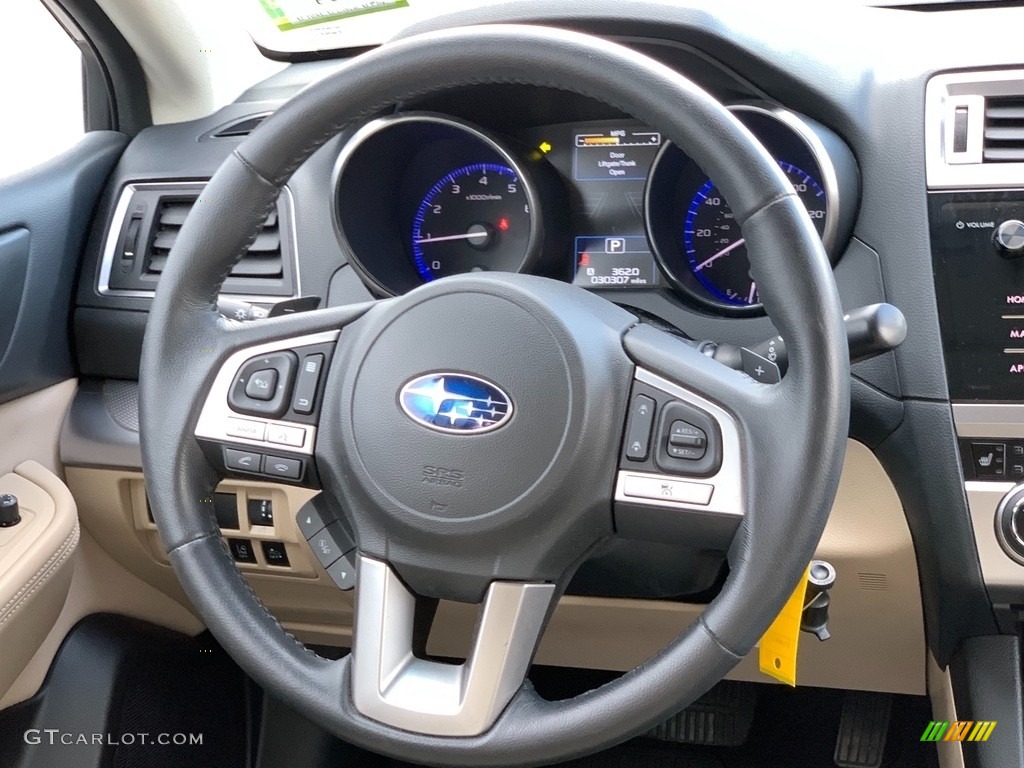 2015 Subaru Legacy 2.5i Premium Warm Ivory Steering Wheel Photo #142781484