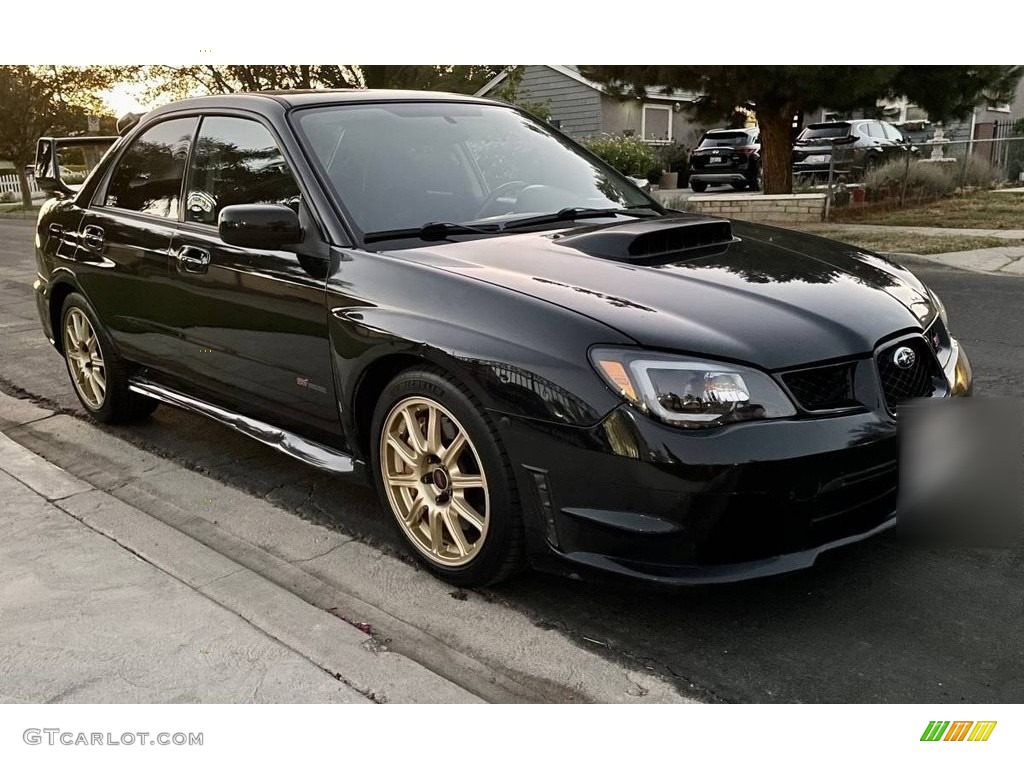 2006 Impreza WRX STi - Obsidian Black Pearl / Anthracite Black photo #8