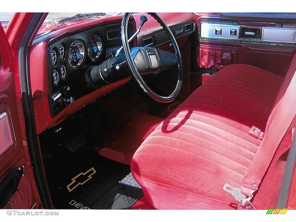 Red Interior 1979 Chevrolet C/K C10 Silverado Regular Cab Photo #142783135