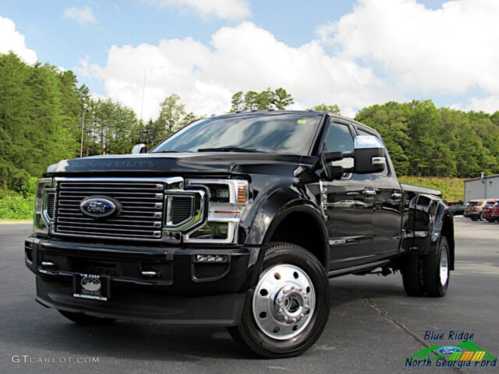 2020 F450 Super Duty Platinum Crew Cab 4x4 - Agate Black / Dark Marsala photo #1