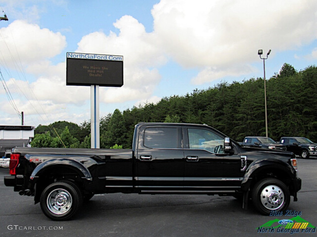 2020 F450 Super Duty Platinum Crew Cab 4x4 - Agate Black / Dark Marsala photo #7