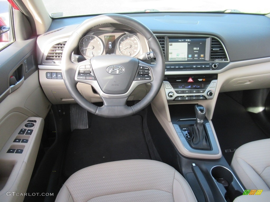 2017 Elantra Limited - Red / Beige photo #15