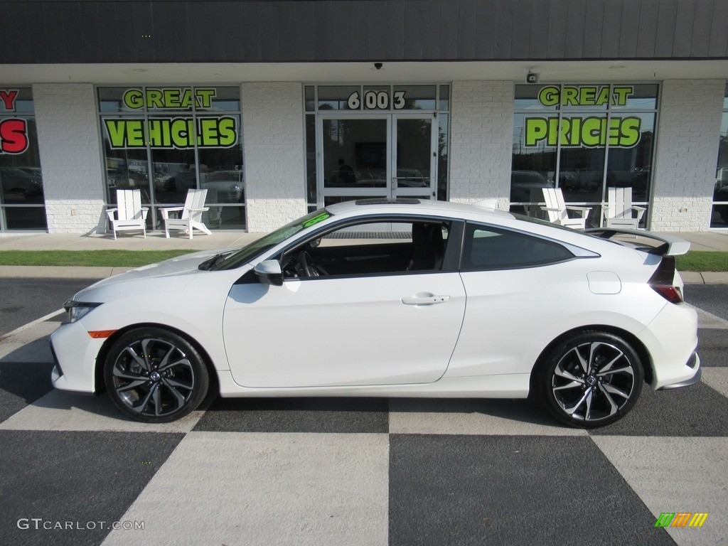 2018 Civic Si Coupe - White Orchid Pearl / Black photo #1