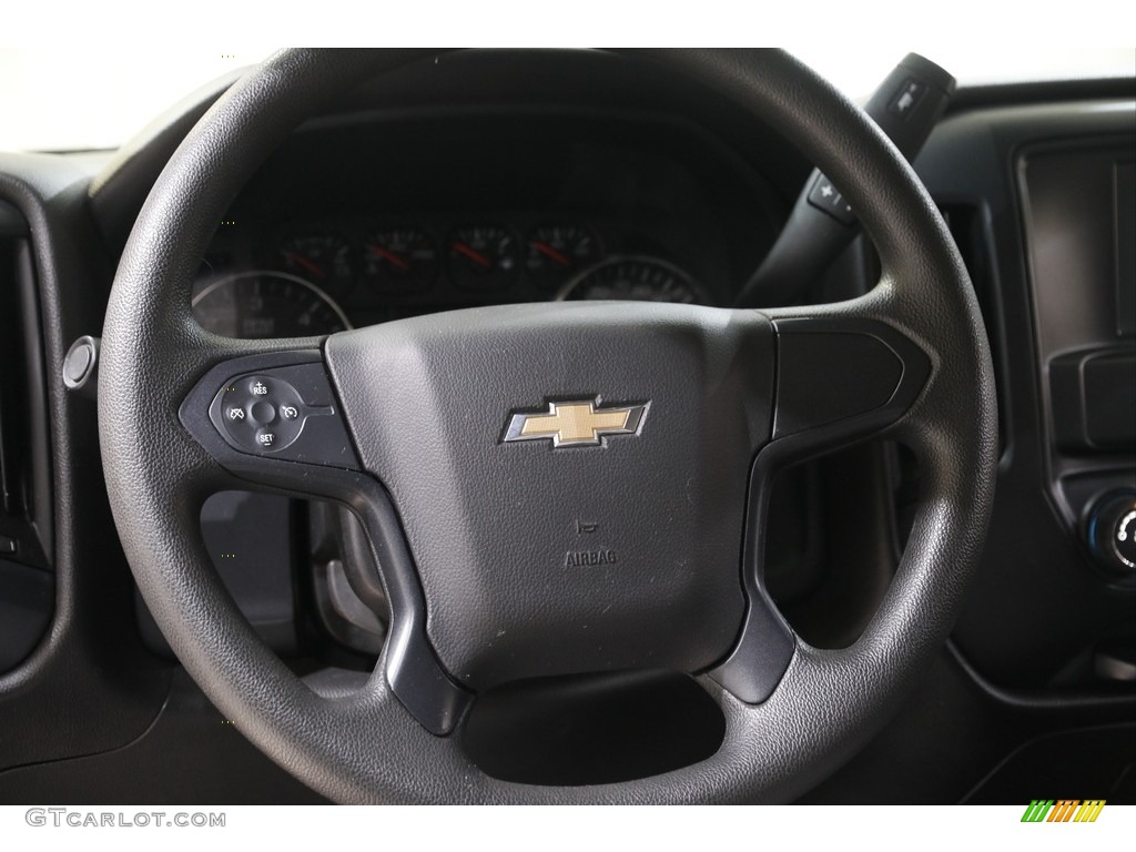 2016 Chevrolet Silverado 1500 WT Double Cab 4x4 Dark Ash/Jet Black Steering Wheel Photo #142791329