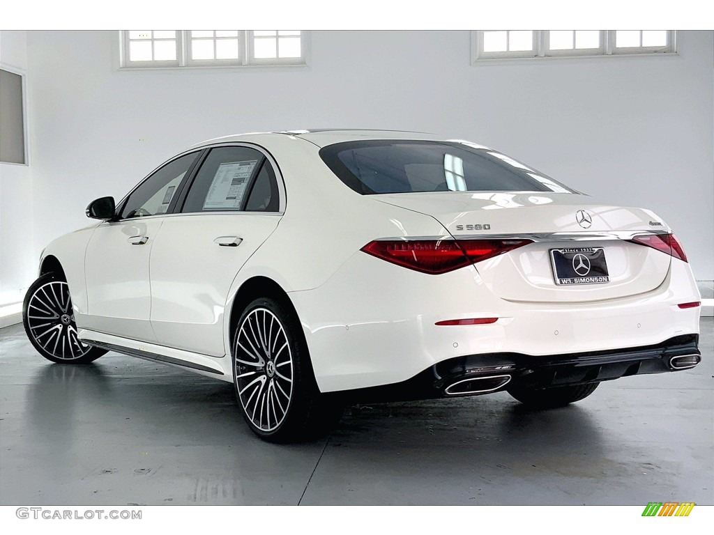 2021 S 580 4Matic Sedan - designo Diamond White Metallic / Black photo #2