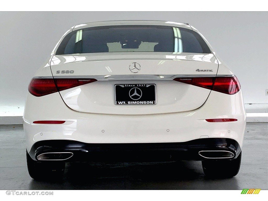 2021 S 580 4Matic Sedan - designo Diamond White Metallic / Black photo #3