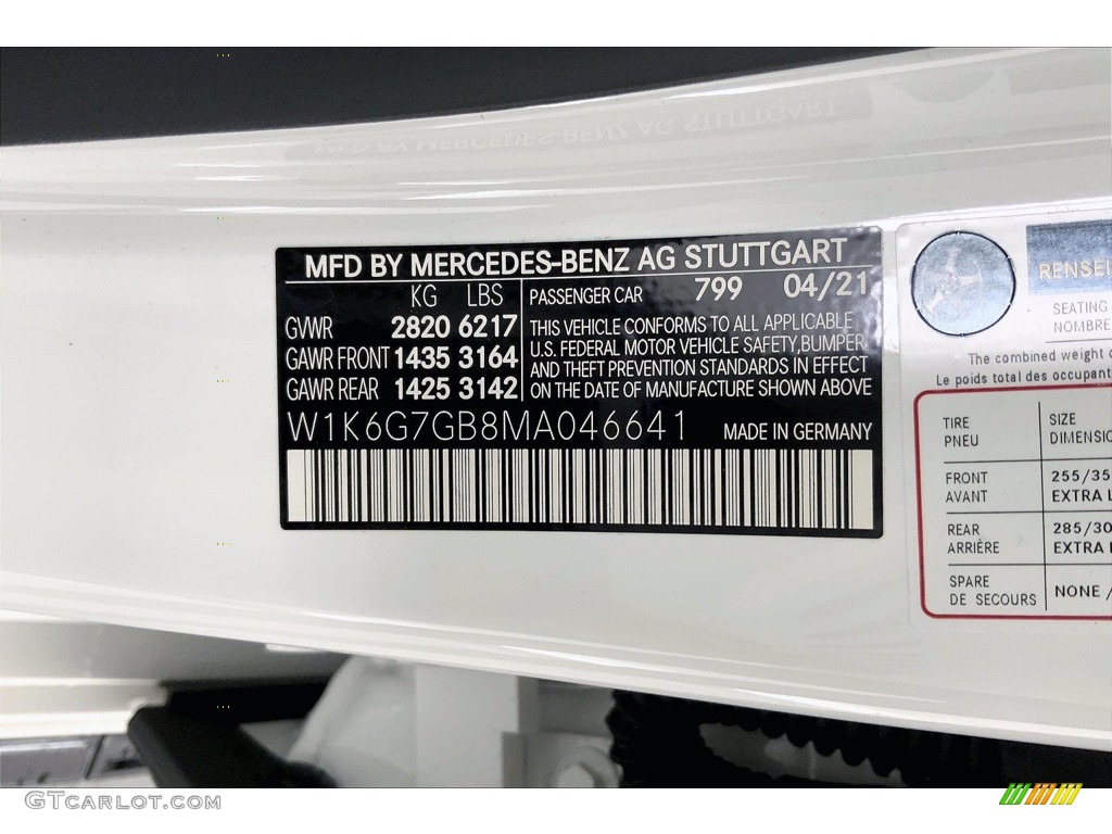 2021 S 580 4Matic Sedan - designo Diamond White Metallic / Black photo #11