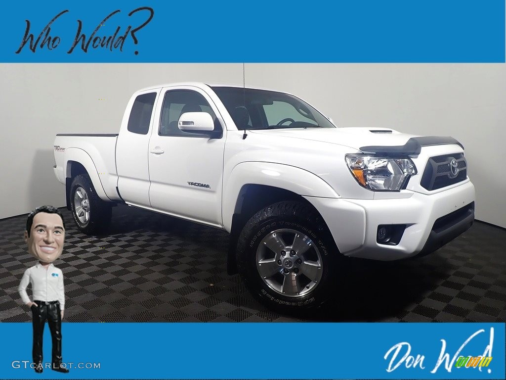 2015 Tacoma TRD Sport Access Cab 4x4 - Super White / Graphite photo #1