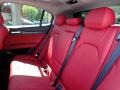 2021 Alfa Romeo Stelvio Black/Red Interior Rear Seat Photo