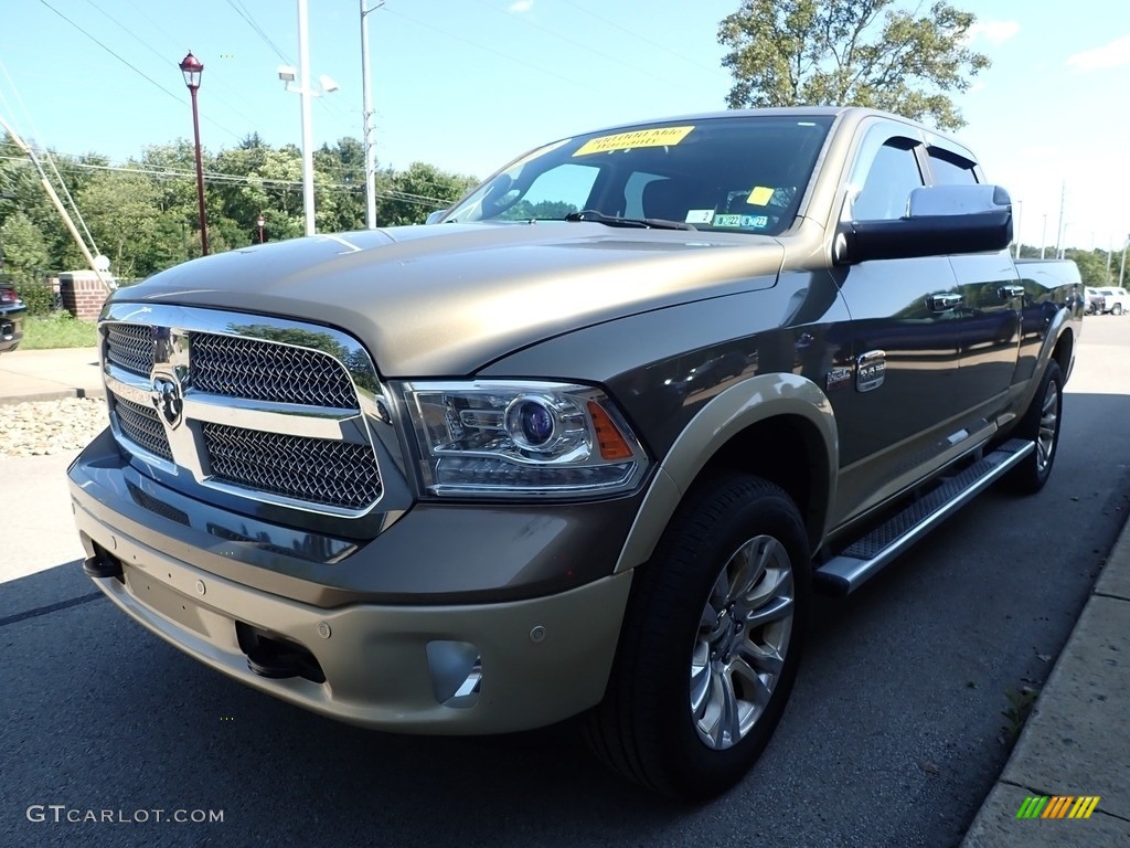 2015 1500 Laramie Long Horn Crew Cab 4x4 - Prairie Pearl / Canyon Brown/Light Frost photo #6