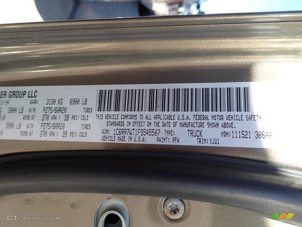 2015 Ram 1500 Laramie Long Horn Crew Cab 4x4 Color Code Photos