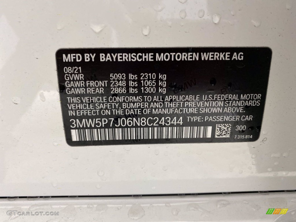 2022 BMW 3 Series 330e Sedan Color Code Photos