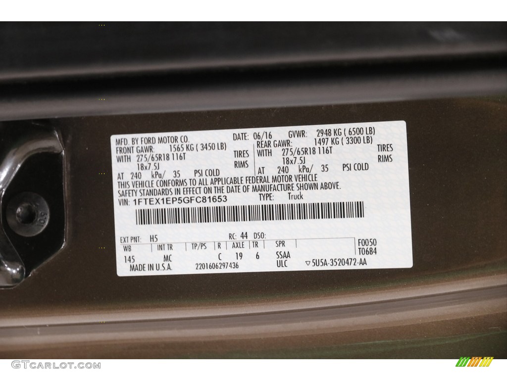 2016 F150 XLT SuperCab 4x4 - Caribou / Medium Light Camel photo #21