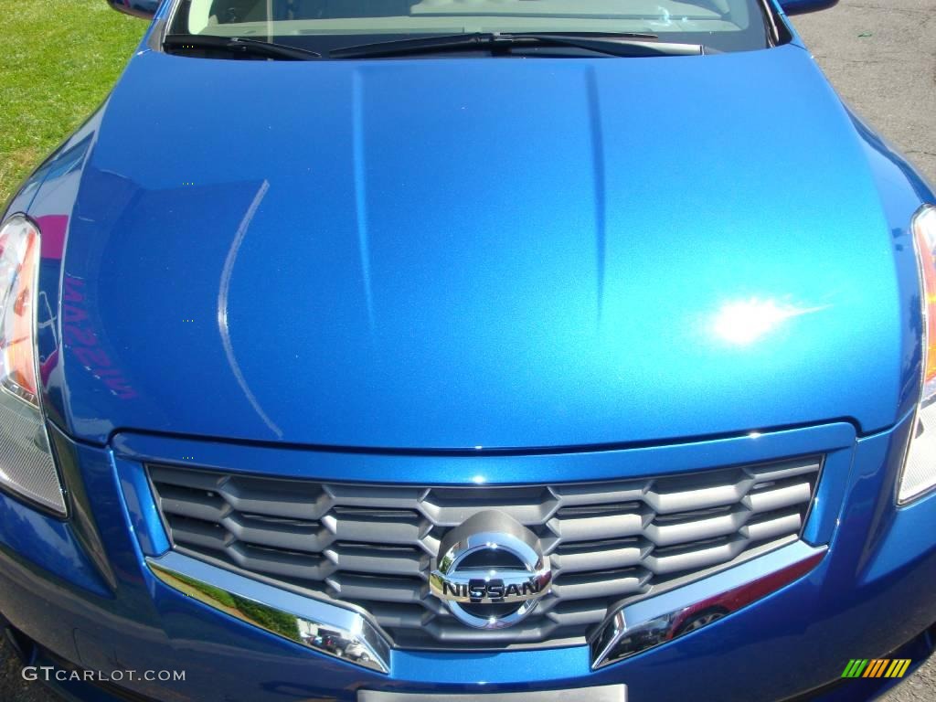 2008 Altima 2.5 S Coupe - Azure Blue Metallic / Blond photo #14