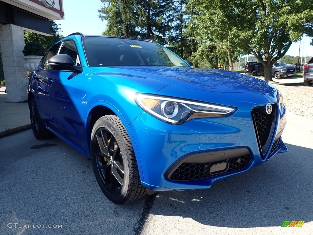 2021 Stelvio Ti AWD - Misano Blue Metallic / Black photo #3