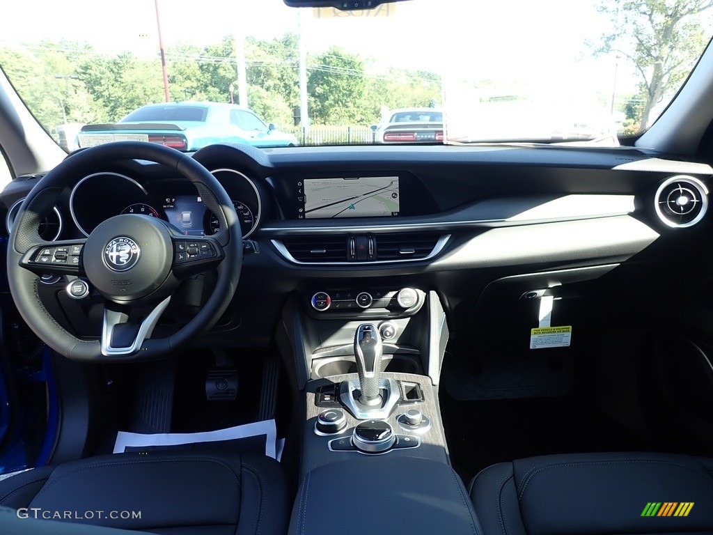 2021 Alfa Romeo Stelvio Ti AWD Black Dashboard Photo #142805337