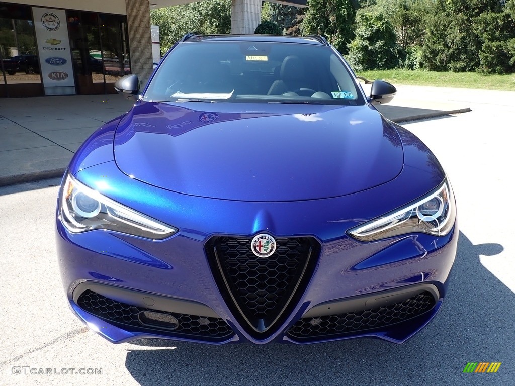 2021 Stelvio Ti Sport AWD - Anodized Blue Metallic / Black photo #2