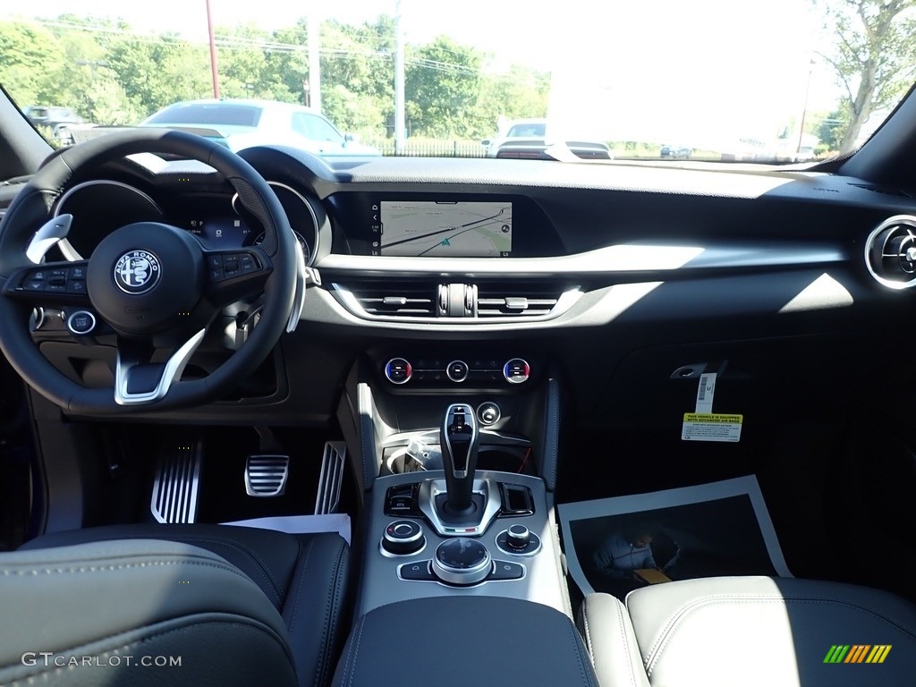 2021 Alfa Romeo Stelvio Ti Sport AWD Black Dashboard Photo #142805745
