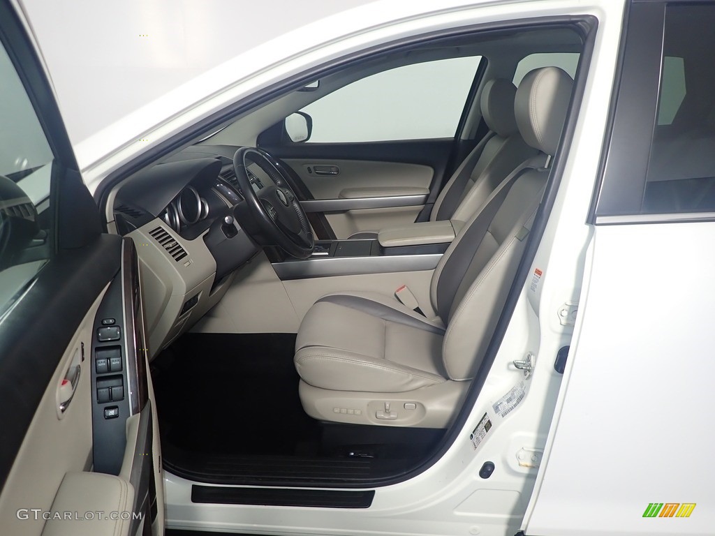 2010 CX-9 Grand Touring AWD - Crystal White Pearl Mica / Sand photo #26