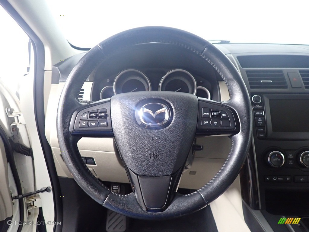 2010 CX-9 Grand Touring AWD - Crystal White Pearl Mica / Sand photo #31