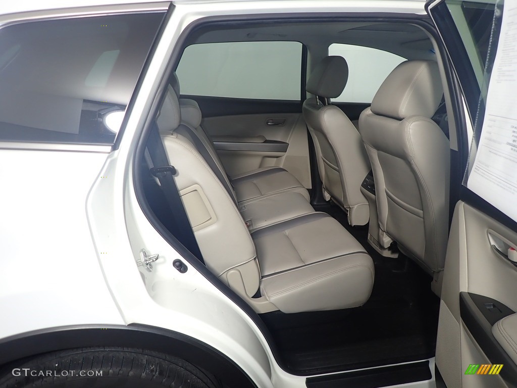 2010 CX-9 Grand Touring AWD - Crystal White Pearl Mica / Sand photo #41