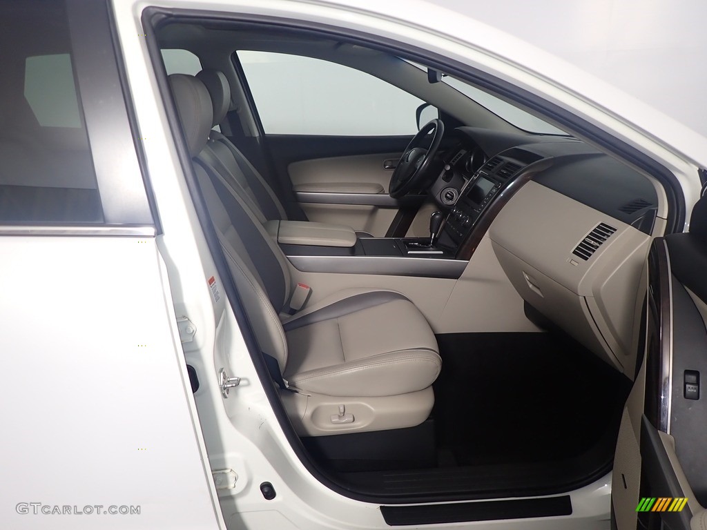 2010 CX-9 Grand Touring AWD - Crystal White Pearl Mica / Sand photo #43