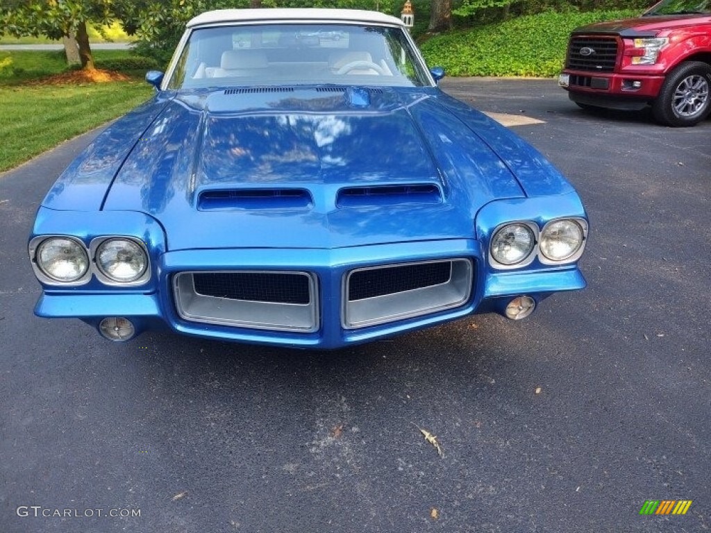 1972 LeMans Sport Convertible - Corvette Blue / White photo #2