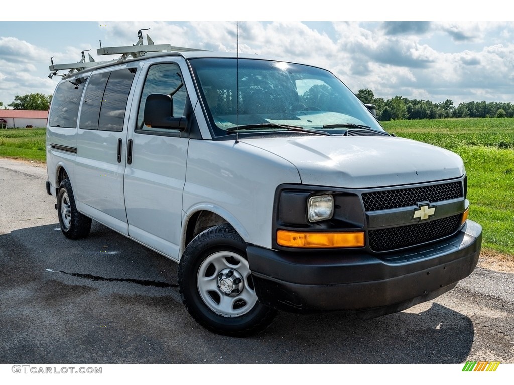 2008 Express LS 1500 AWD Passenger Van - Summit White / Neutral photo #1