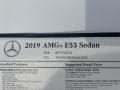  2019 E 53 AMG 4Matic Sedan Window Sticker