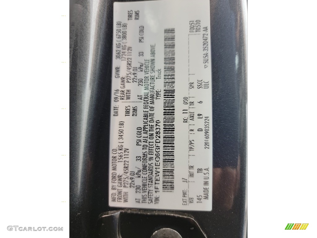 2016 F150 Limited SuperCrew 4x4 - Lithium Gray / Limited Mojave photo #36