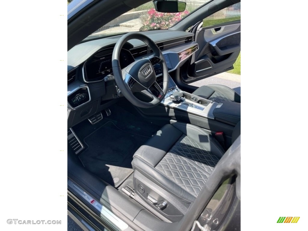 Black w/Rock Gray Stitching Interior 2020 Audi S7 Prestige quattro Photo #142808034