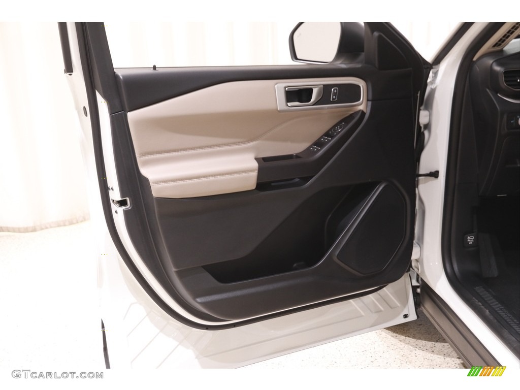2020 Explorer XLT 4WD - Star White Metallic Tri-Coat / Sandstone photo #5