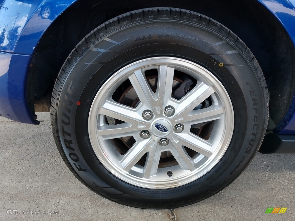 2005 Mustang V6 Premium Coupe - Sonic Blue Metallic / Medium Parchment photo #12