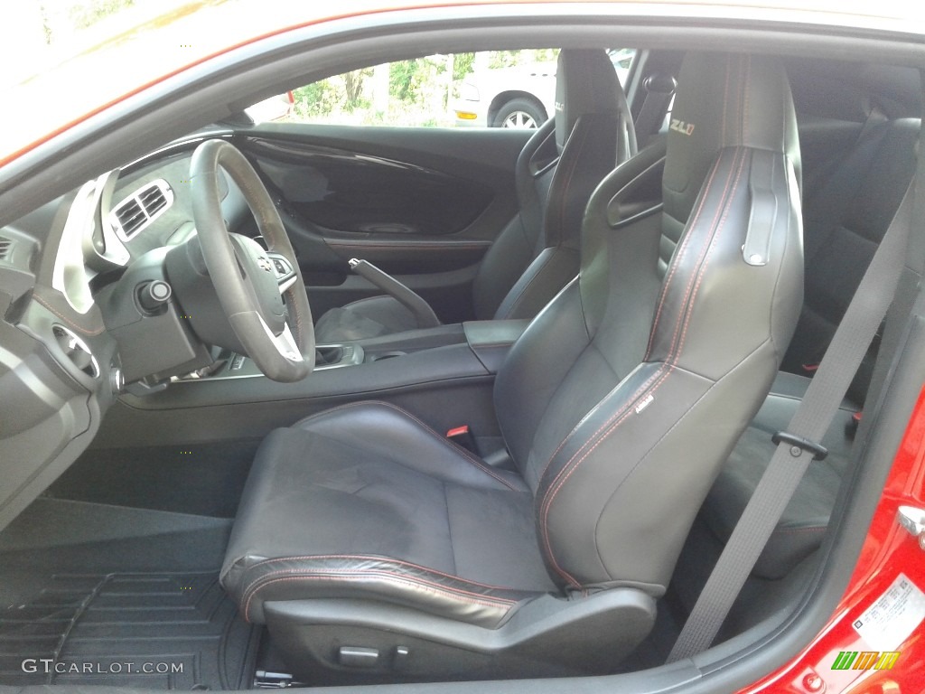 Black Interior 2015 Chevrolet Camaro ZL1 Coupe Photo #142811104