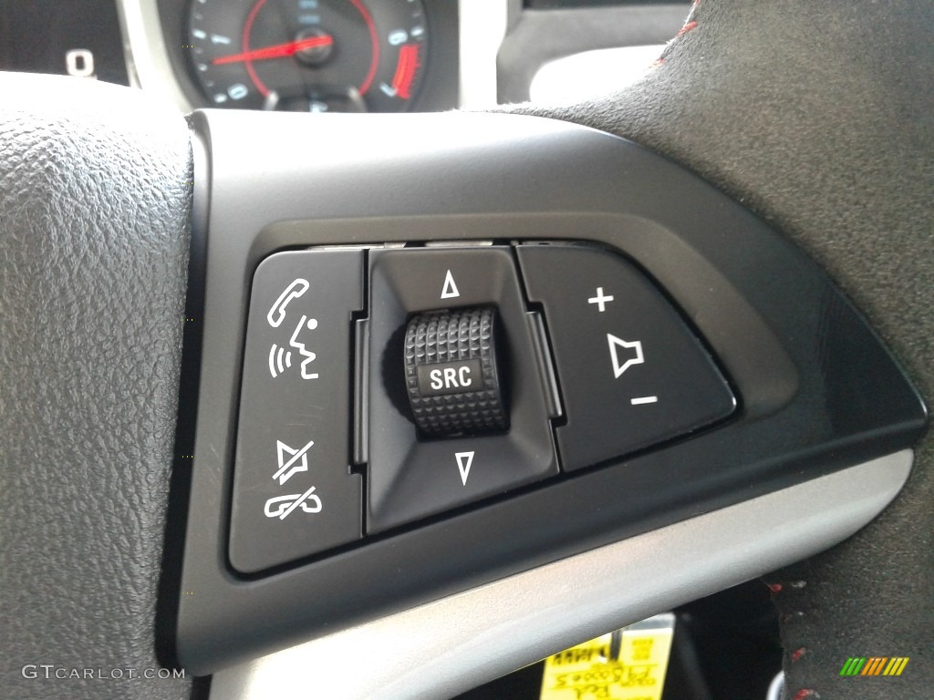 2015 Chevrolet Camaro ZL1 Coupe Black Steering Wheel Photo #142811379